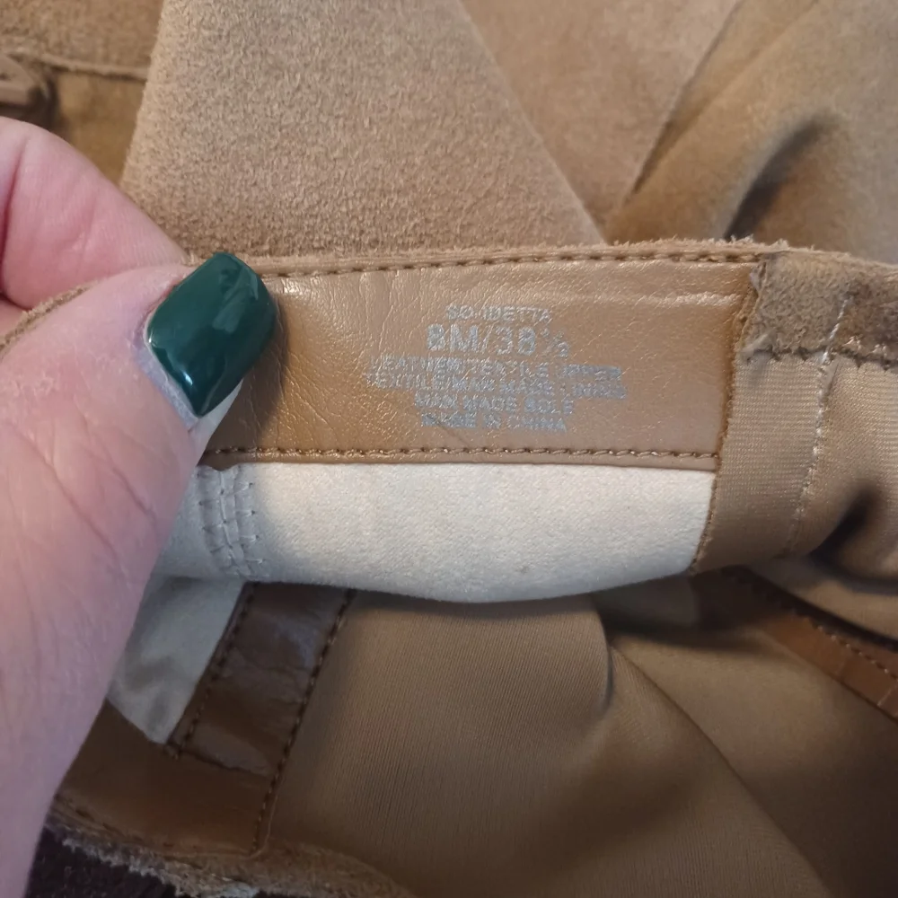 Sole Society Idetta Tall Leather Boots Tan Sz 8